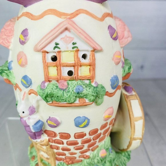 1995 Hopalong Hollow Easter Collection THE EGG FACTOR 7" T Porcelain Bunny House - Picture 16 of 16